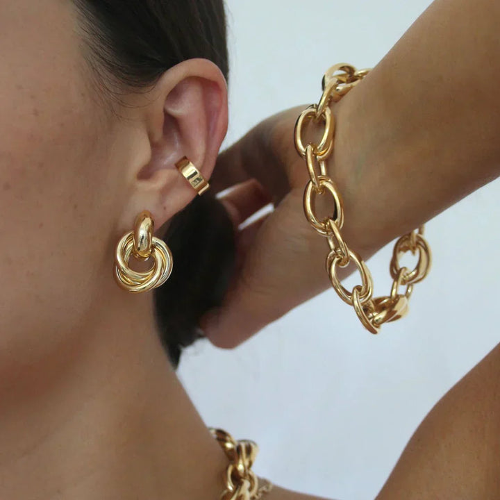 Pendientes Entrelazados | Oro