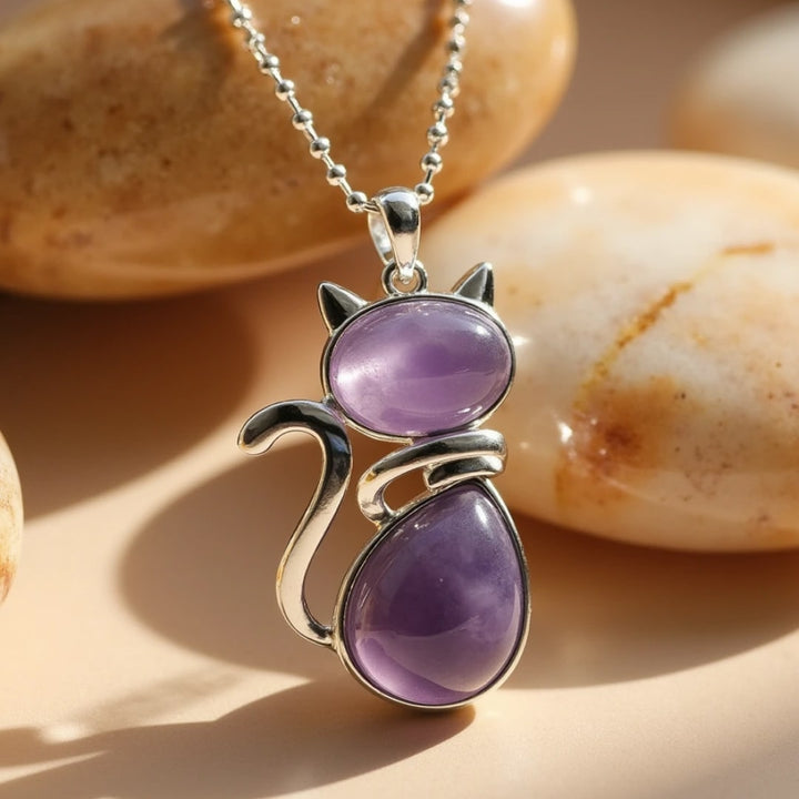 Colgante Gato en Piedra Natural