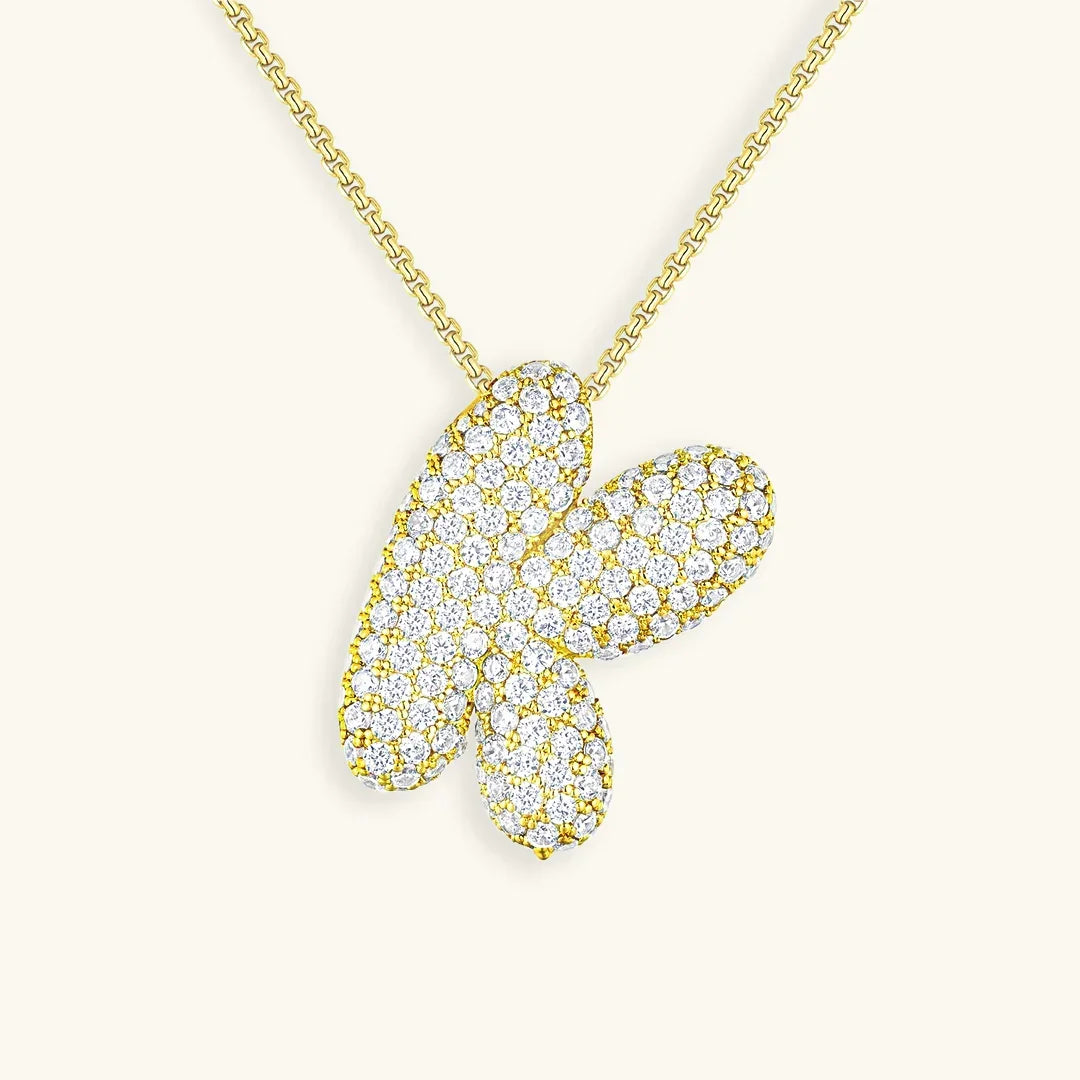 Collar de Diamantes con Inicial en Burbuja