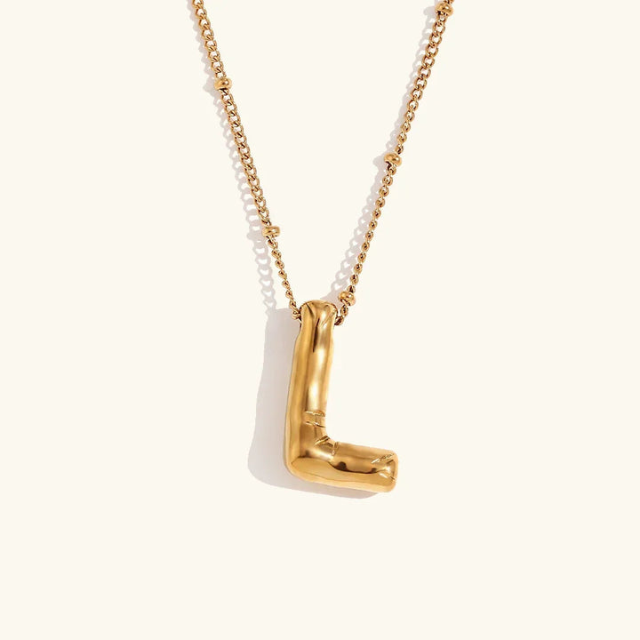 Collar de Oro con Inicial Balloon