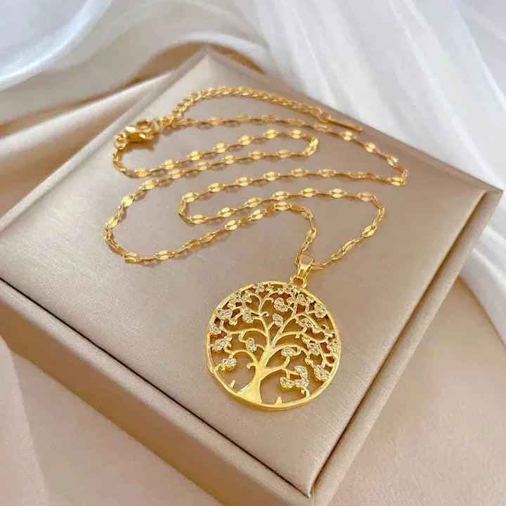 Collar Raíces de la Vida en Dorado