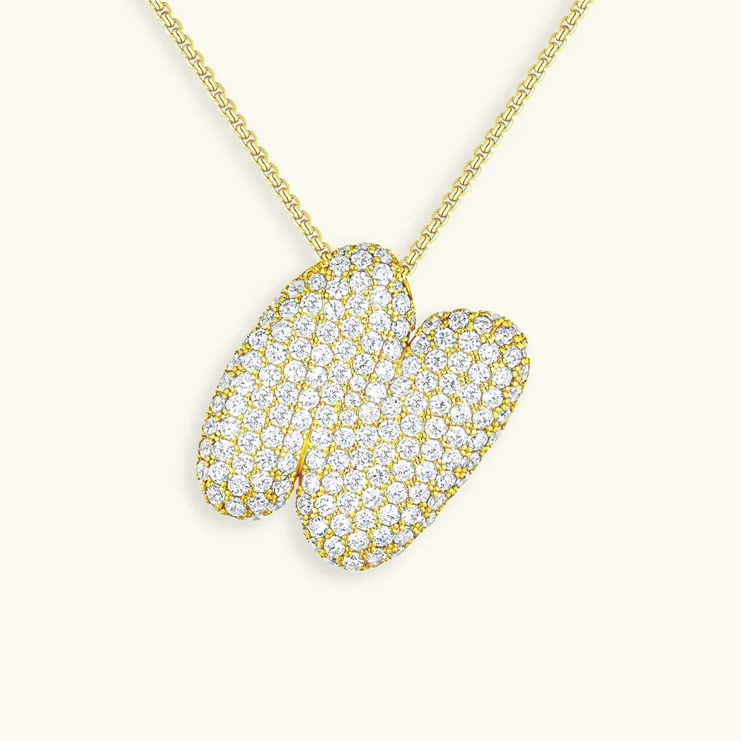 Collar de Diamantes con Inicial en Burbuja