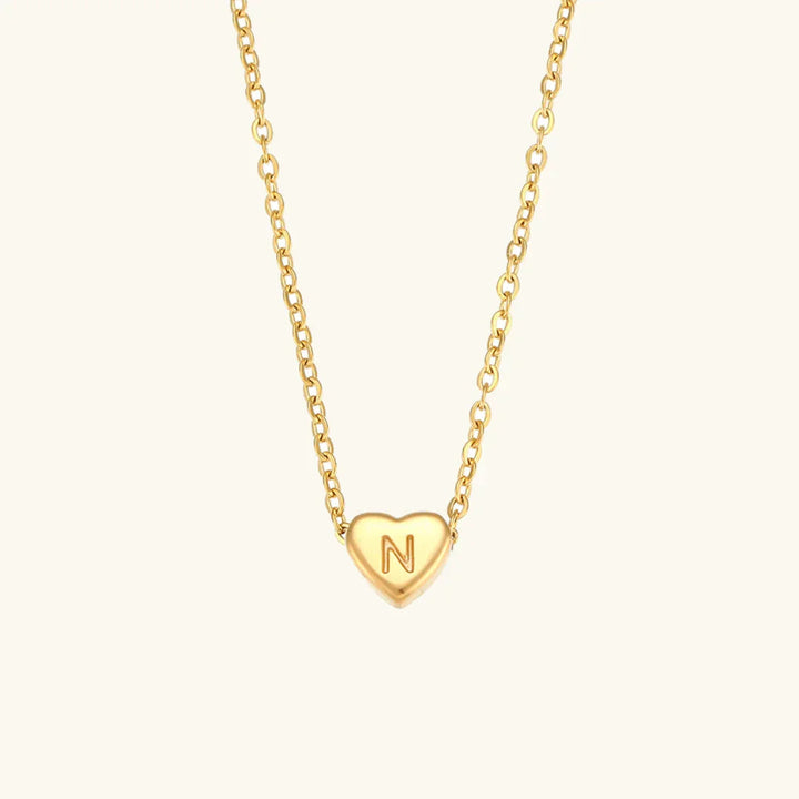 Collar de Oro con Inicial de Corazón