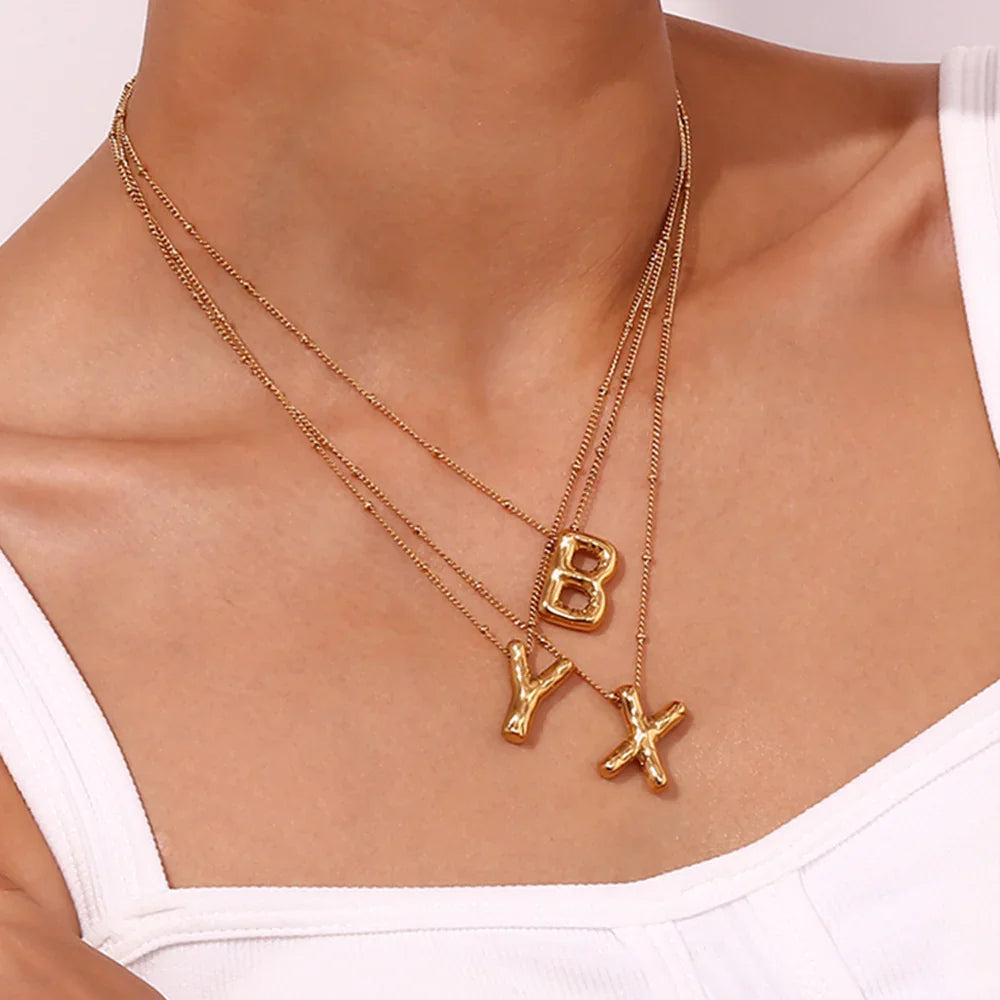Collar de Oro con Inicial Balloon