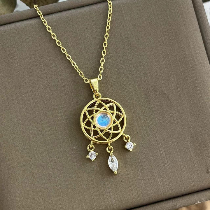 Collar con piedra lunar - Atrapasueños