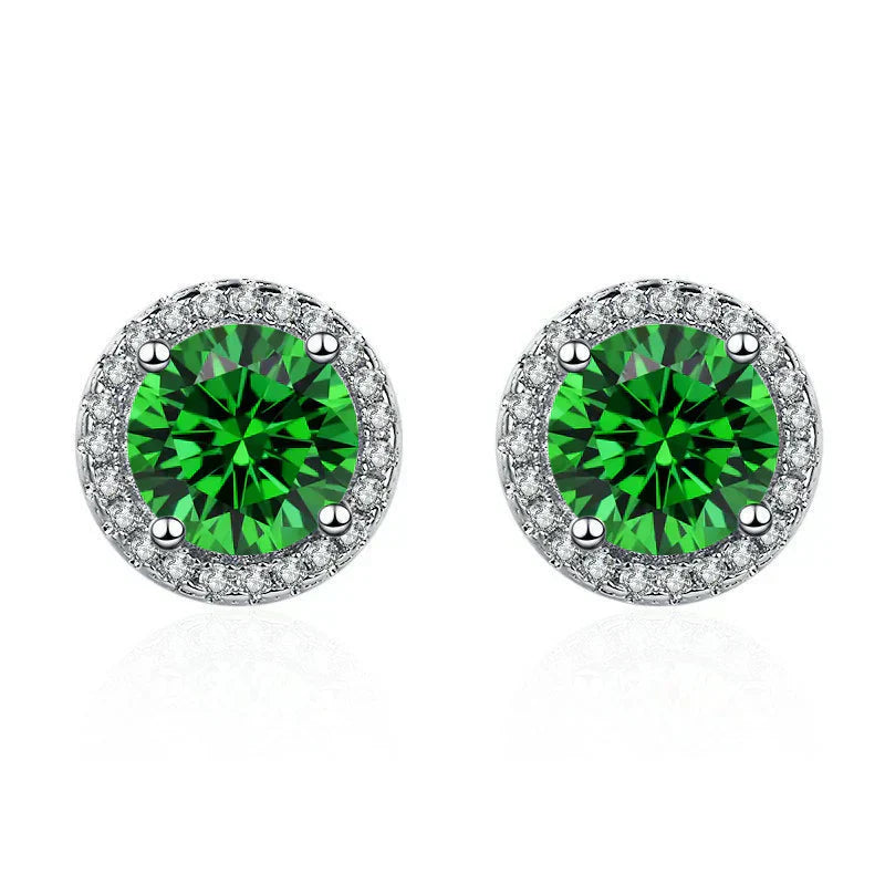 Pendientes de esmeralda y diamantes