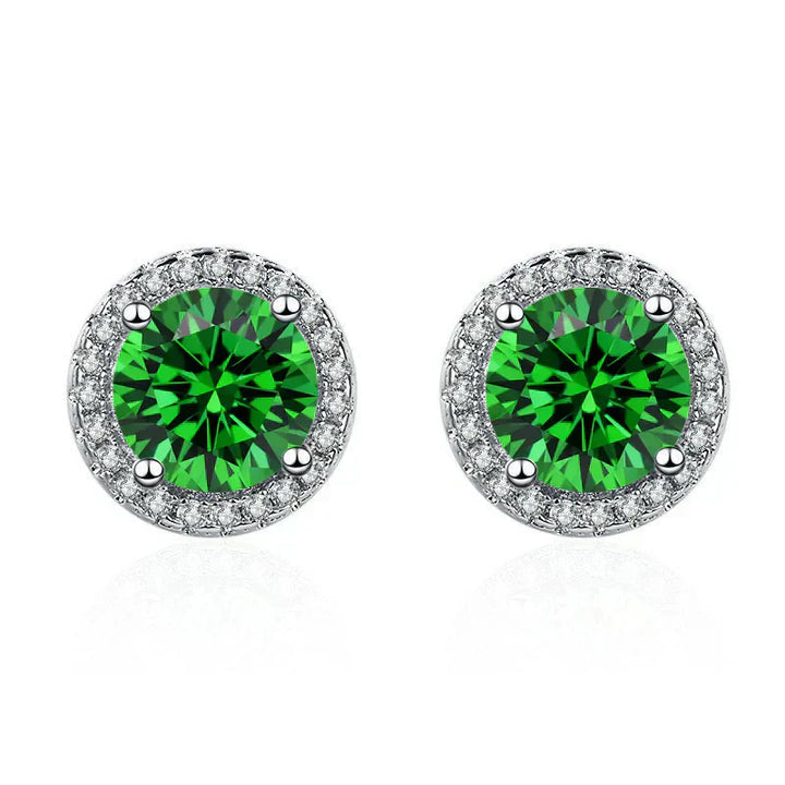Pendientes de esmeralda y diamantes