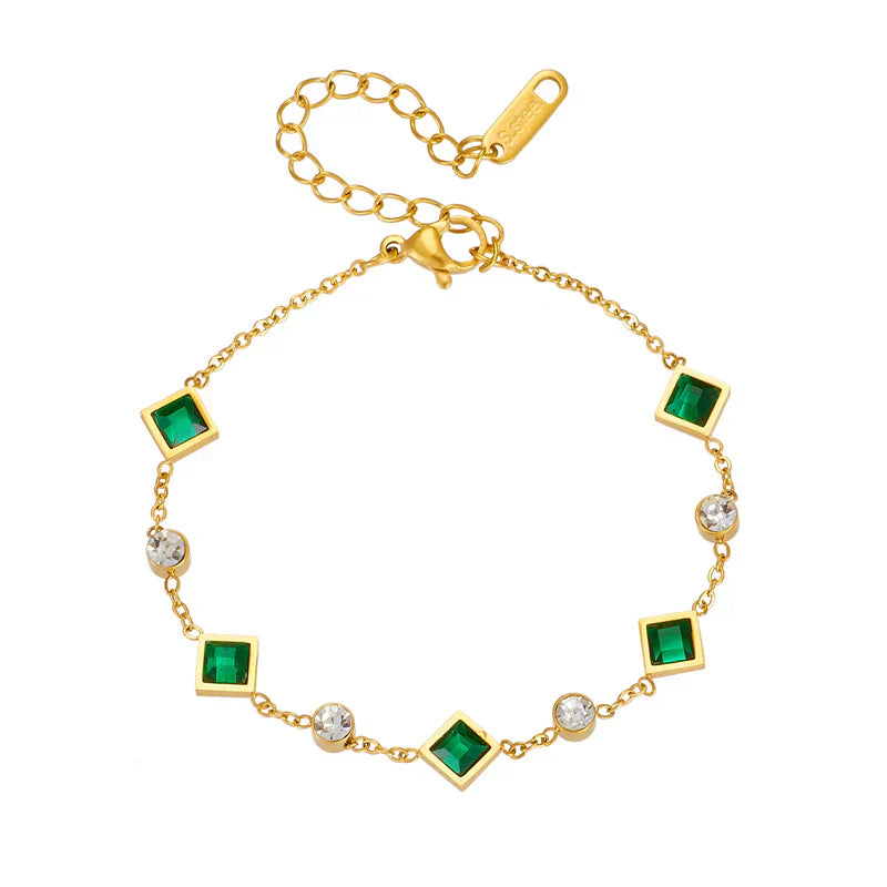 Pulsera Carolina con esmeralda