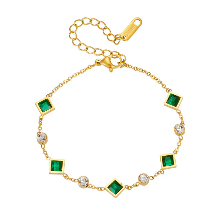 Pulsera Carolina con esmeralda