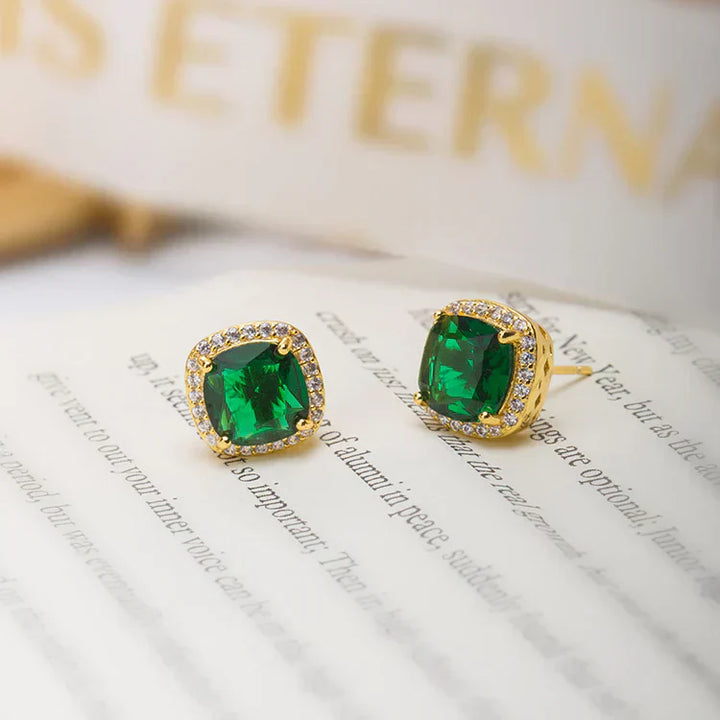 Pendientes Carina Piedra Esmeralda