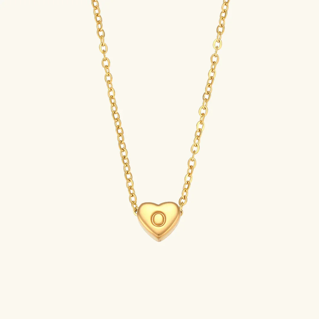 Collar de Oro con Inicial de Corazón