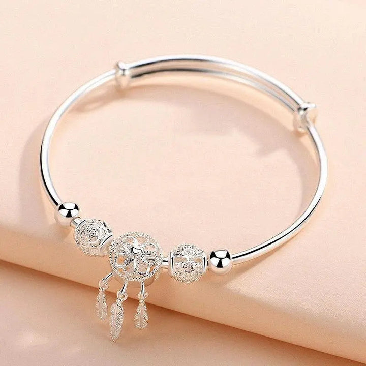 Pulsera ajustable «Apanhador de Sonhos» en plata