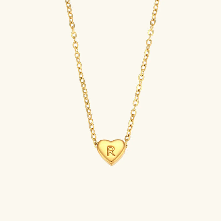 Collar de Oro con Inicial de Corazón