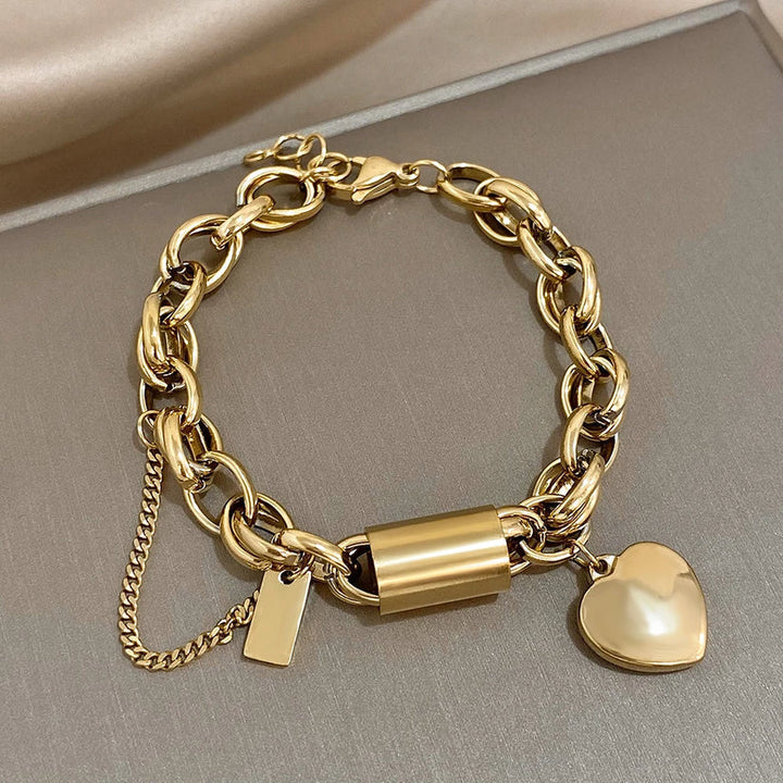 Pulsera gruesa de oro