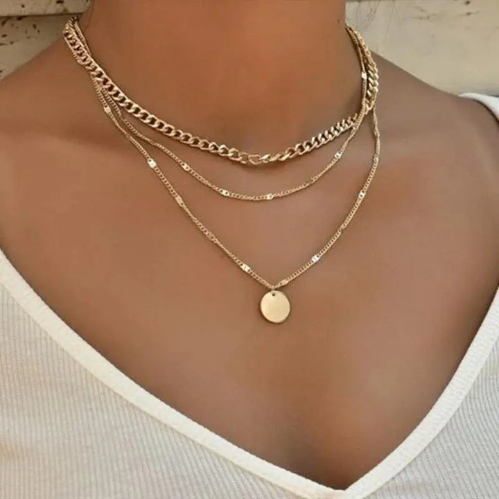 Collar chapado en oro y plata