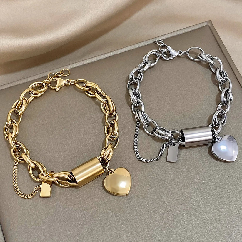 Pulsera gruesa de oro