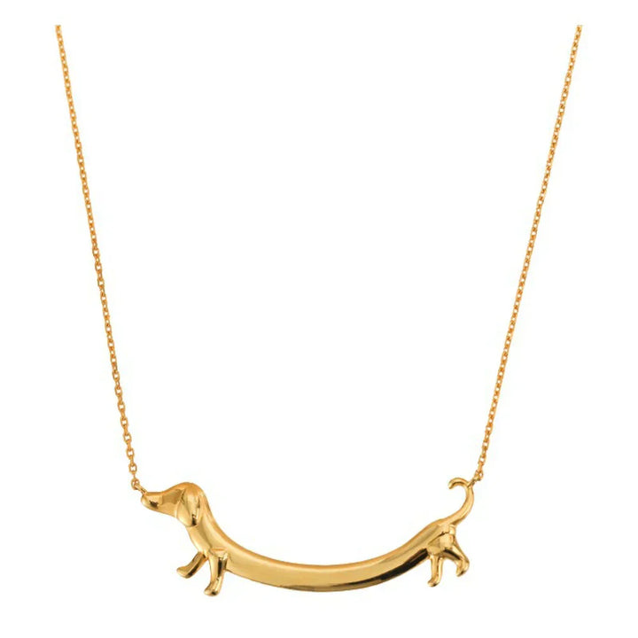 Collar Cane Salame en tono dorado