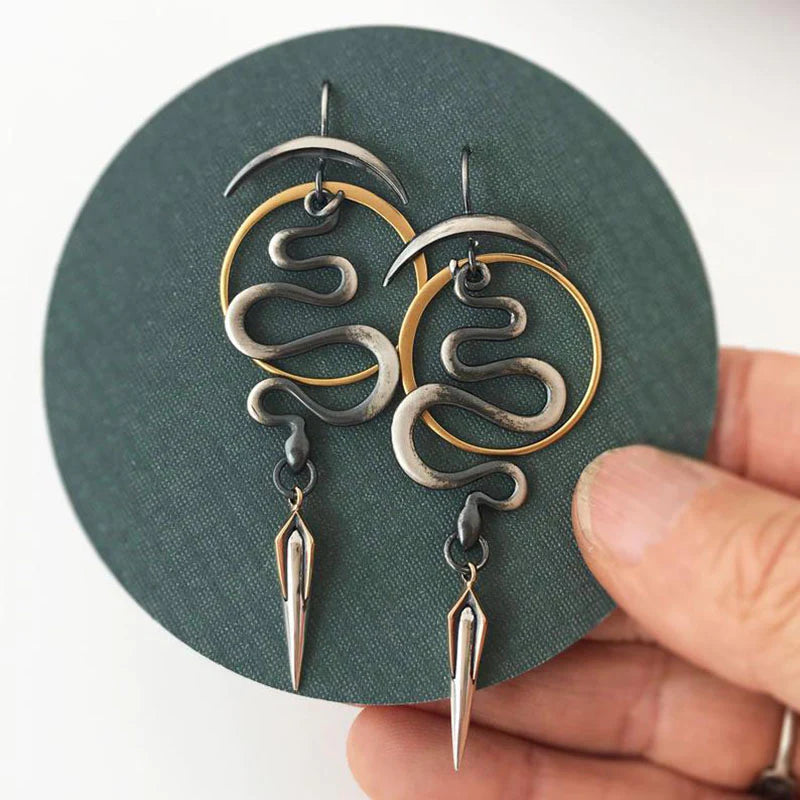 Pendientes espirales geométricas irregulares Serpentine