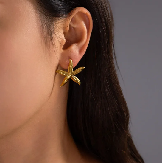 Pendientes Estrella de Mar Dorada