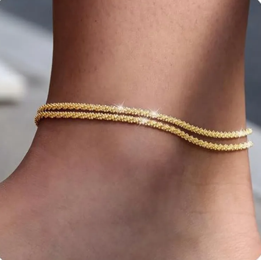 Tobillera con cadena para vacaciones en la playa
