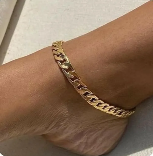 Tobillera con cadena para vacaciones en la playa