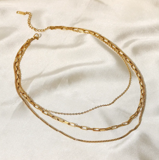 Collar de tres capas de acero inoxidable
