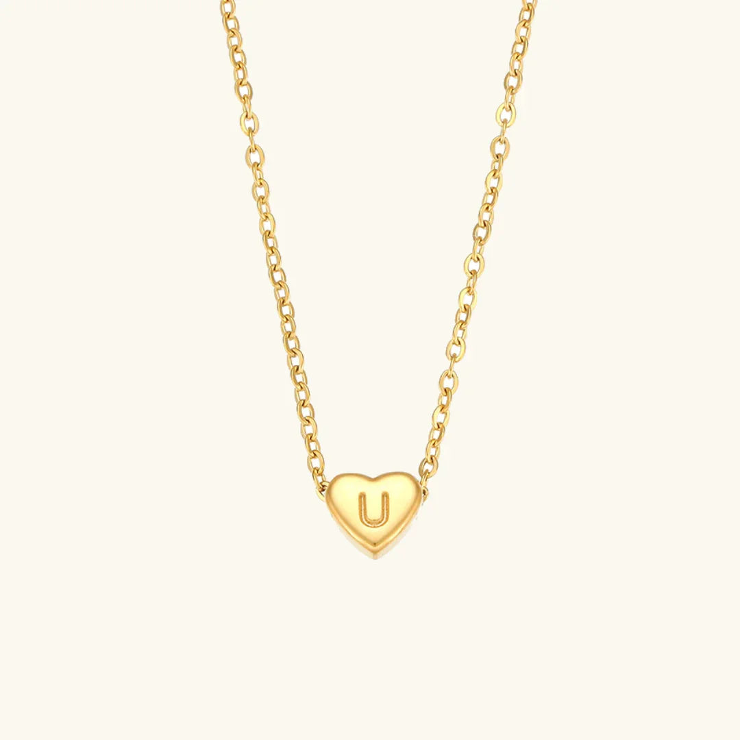 Collar de Oro con Inicial de Corazón