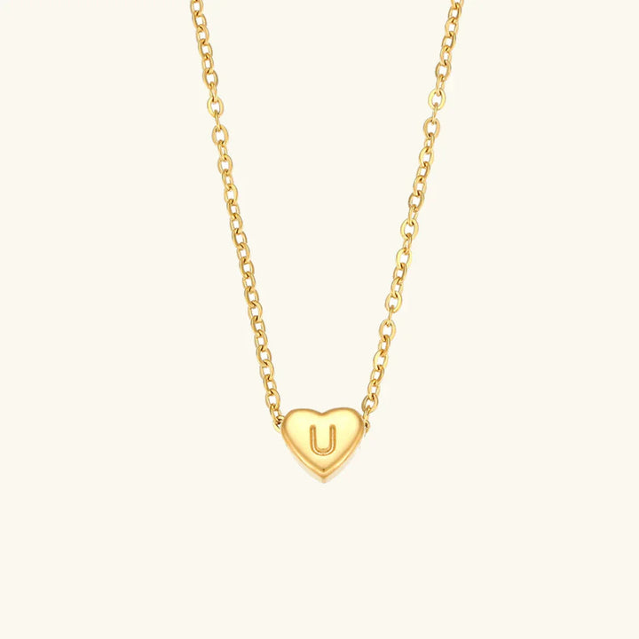 Collar de Oro con Inicial de Corazón