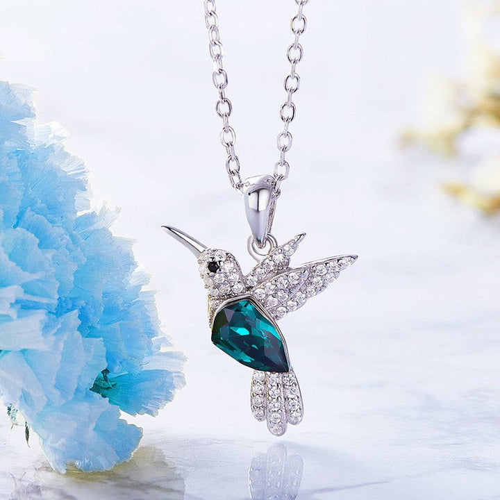 Collar Bebé-colibrí con circonita