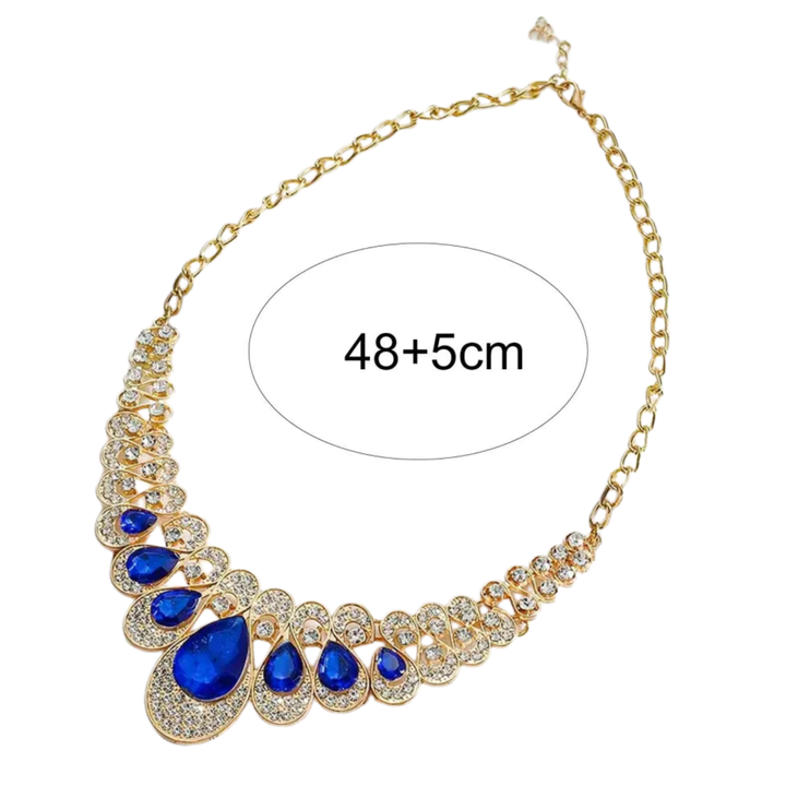 Conjunto de Joyería de Oro Zafiro Celestial
