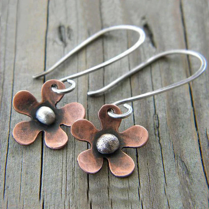 Pendientes Vintage Flower en plata