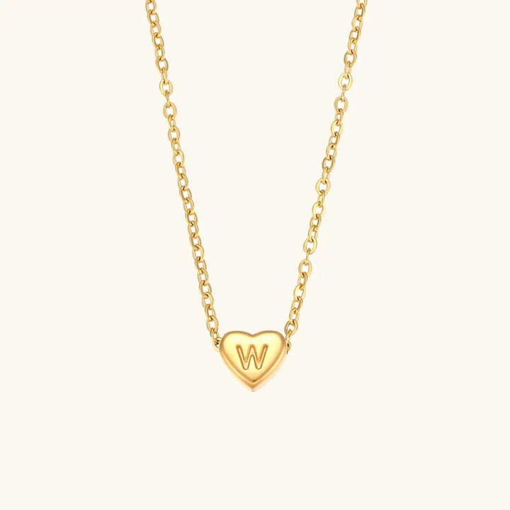 Collar de Oro con Inicial de Corazón