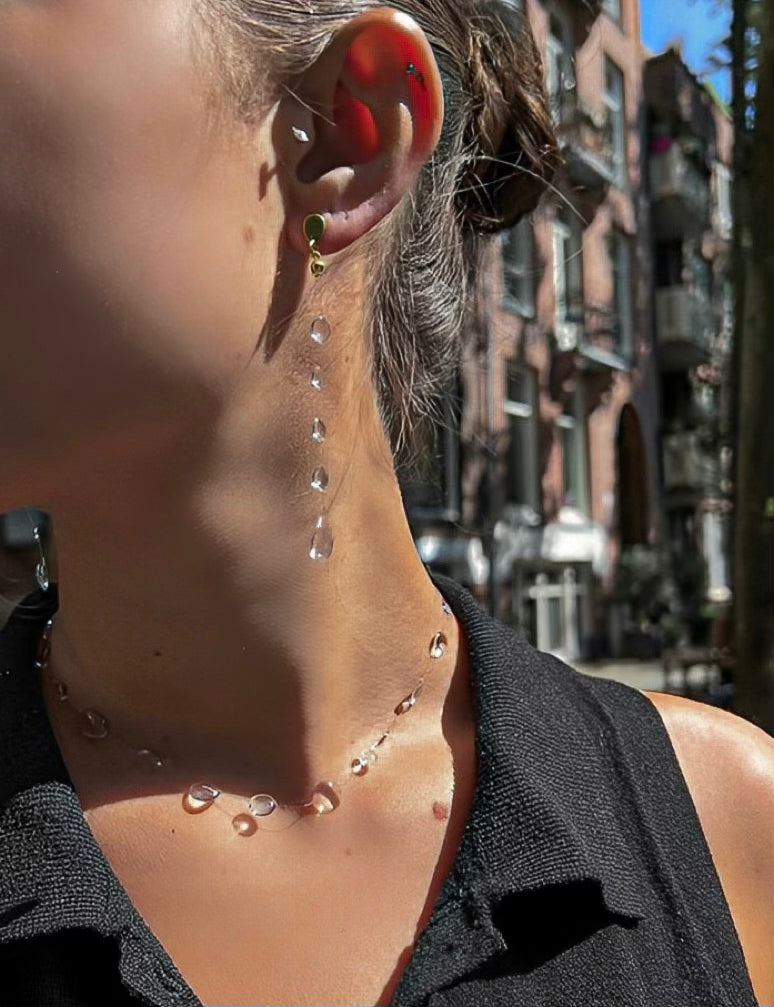 Conjunto de Collar Gota de Agua