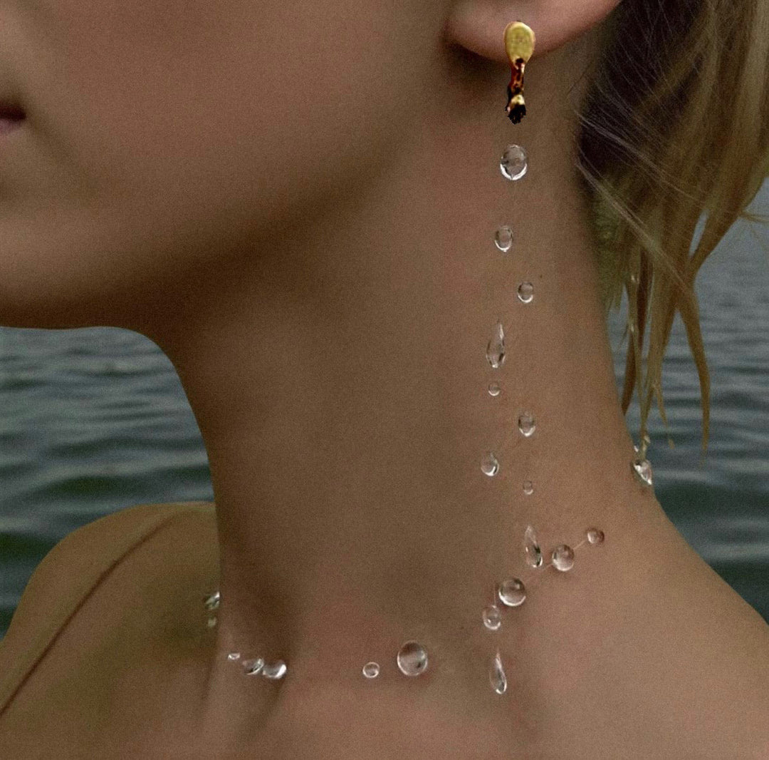 Conjunto de Collar Gota de Agua