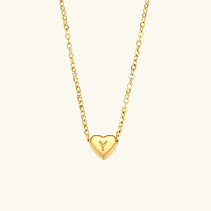 Collar de Oro con Inicial de Corazón