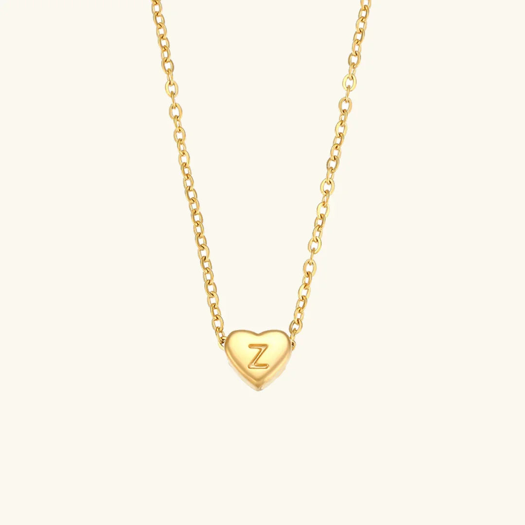 Collar de Oro con Inicial de Corazón