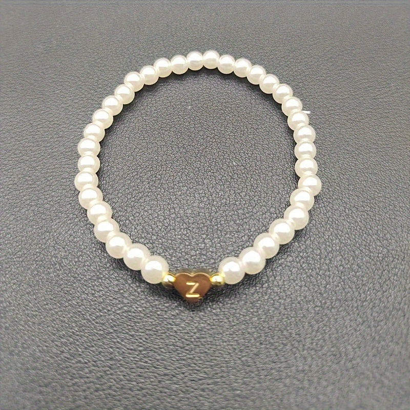 Pulsera Elegante de Corazón con Inicial
