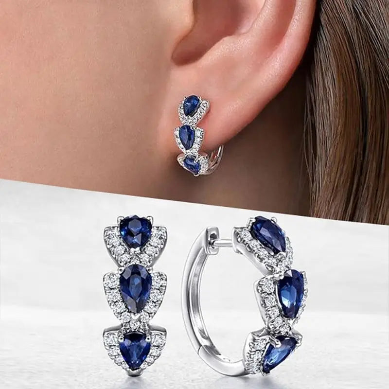 Pendientes Blasón Real de Zafiro