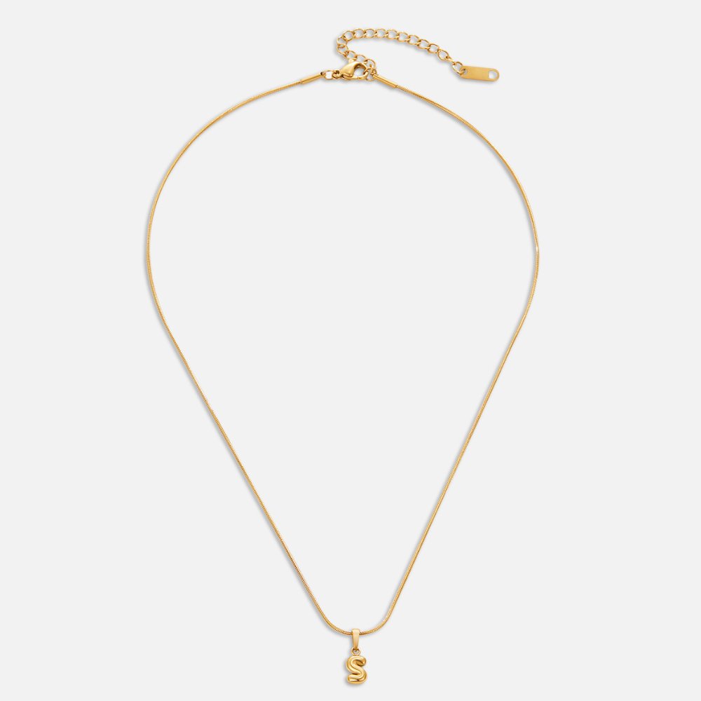 Collar Chic con Letra Burbuja