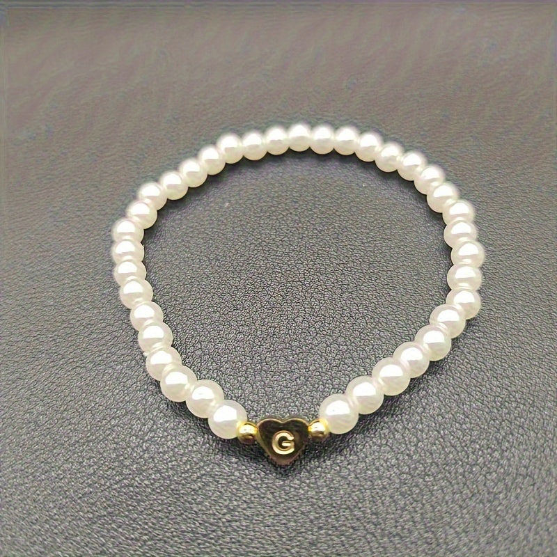 Pulsera Elegante de Corazón con Inicial