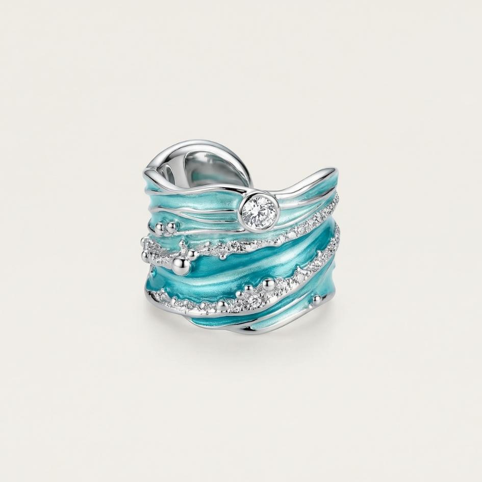Anillo Ondas de Cristal (Ajustable)