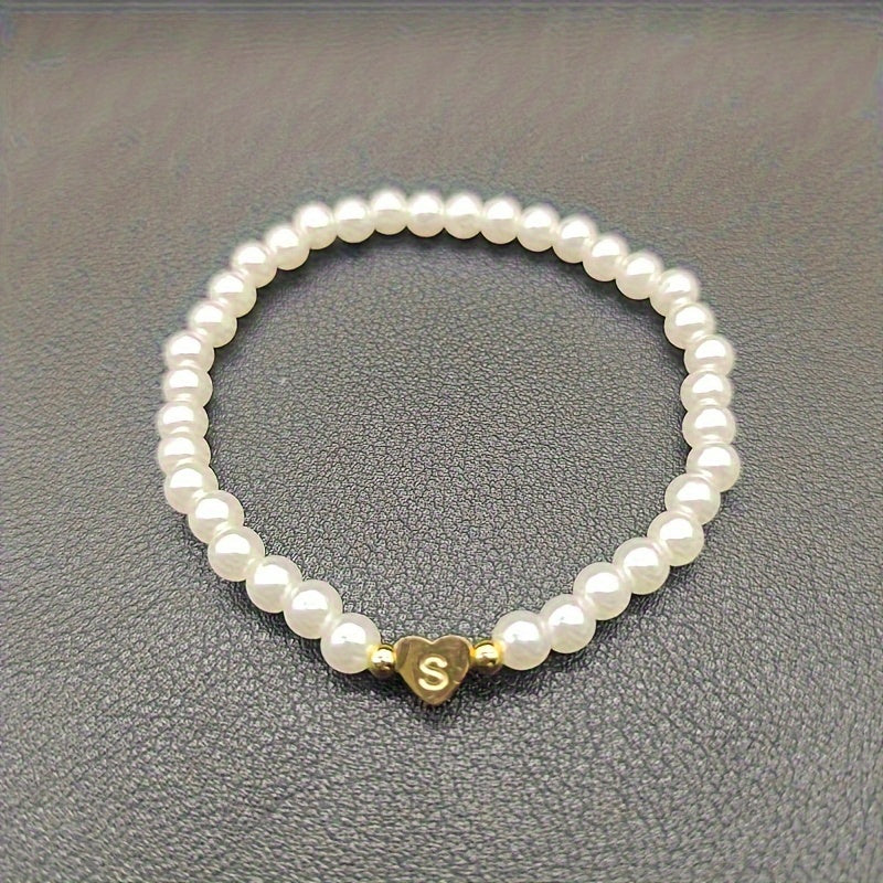 Pulsera Elegante de Corazón con Inicial