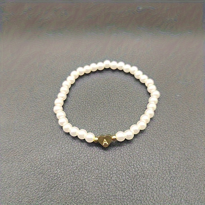 Pulsera Elegante de Corazón con Inicial
