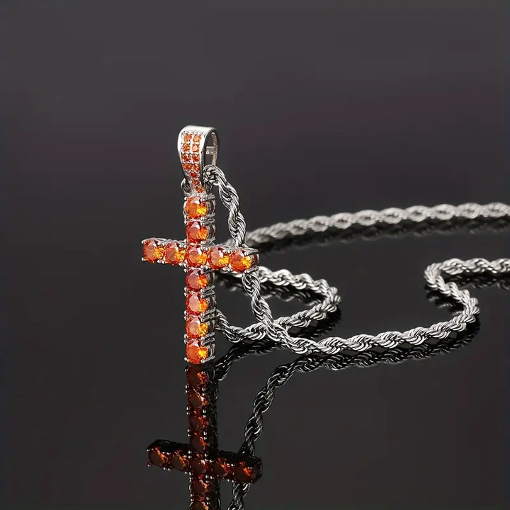 Collar con colgante cruzado