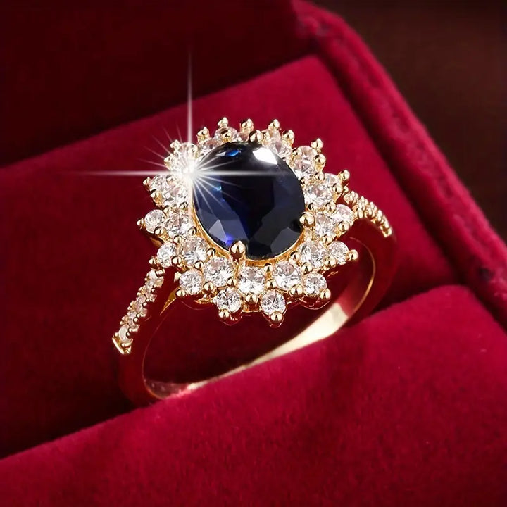 Anillo de Oro con Zafiro