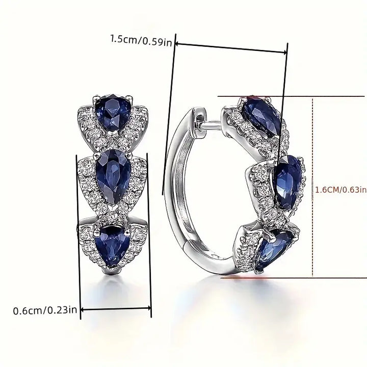 Pendientes Blasón Real de Zafiro