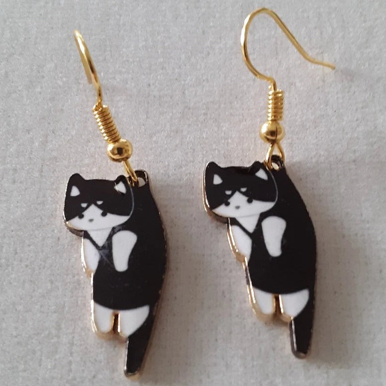 Pendientes colgantes con forma de gatos