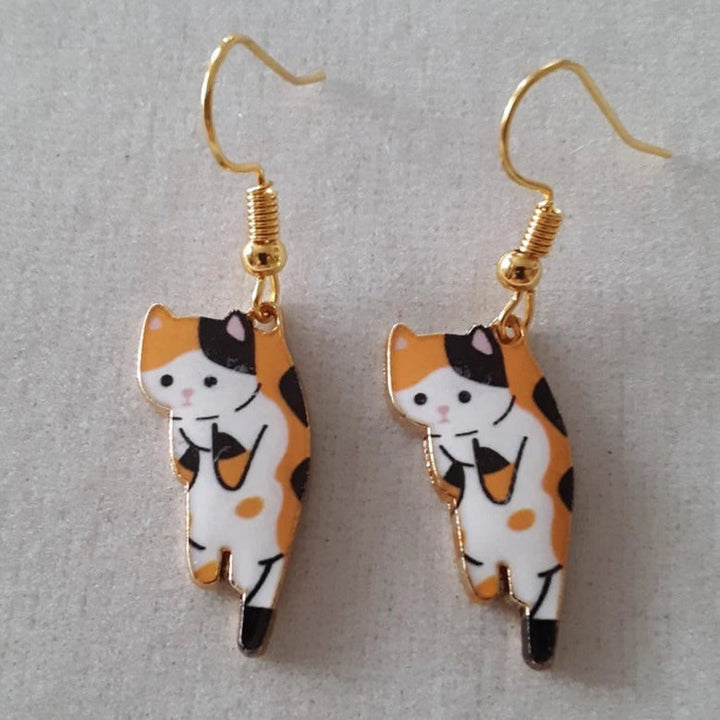 Pendientes colgantes con forma de gatos
