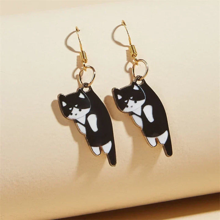 Pendientes colgantes con forma de gatos