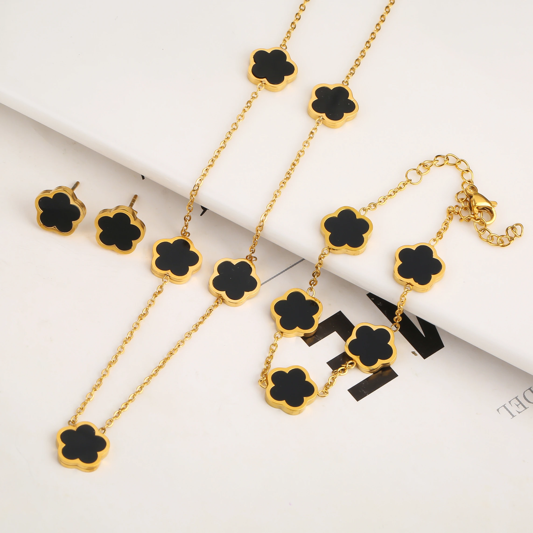Conjunto de piezas con forma de árboles